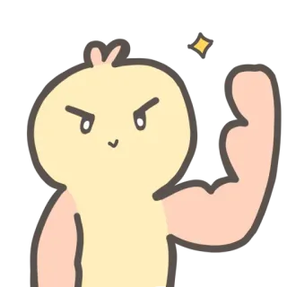 💪 Cartoon, Muskel, Stark, Arm, Figur, Flex, Kraft telegram sticker