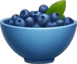 🤩 Blaubeeren, Obst, Schüssel, Essen, Dessert, Gesund, Snack, Beere telegram sticker