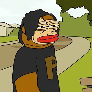 ✌️ Pepe the Frog пепе, лягушка, мем, интернет, мультфильм telegram sticker