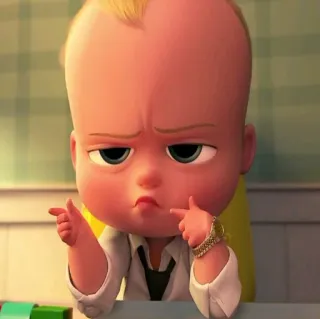 😒 Boss Baby The Boss Baby bébé, boss, dessin animé, film, personnage, costume, animé telegram sticker