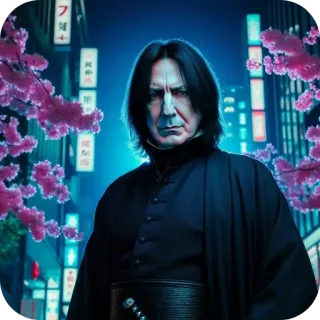 😮‍💨 Severus Snape Harry Potter wizard, professor, harry potter, snape, dark, magic telegram sticker