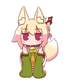 😊 Anime, Dibujos animados, Lindo, Kawaii, Zorro, Animal, Chibi telegram sticker