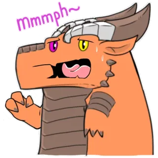 💦 mmmph~ dragon, animal, dessin animé telegram sticker