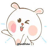 💋 @FarsiSticker bunny, cute, sticker, animal, cartoon, kawaii telegram sticker