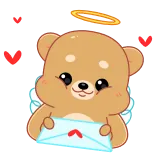 💌 bear, angel, halo, love, cute, kawaii, hearts telegram sticker