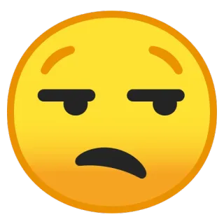 😒 Emoji, Ekspresi, Suasana hati, bosan, tidak terkesan telegram sticker