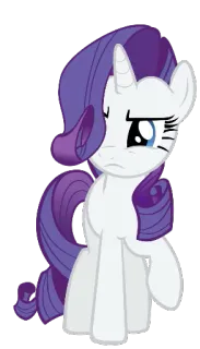 😑 Rarity My Little Pony Poni, My Little Pony, Rarity, Kartun, Sedih, Unicorn telegram sticker