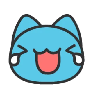 🐮 絵文字, 猫, 笑い, 可愛い, 漫画 telegram sticker