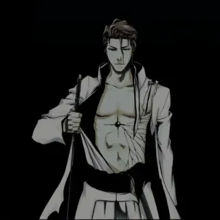 🧬 Sosuke Aizen Bleach Anime, Manga, Aizen, Sosuke Aizen, Bleach, Pedang telegram sticker
