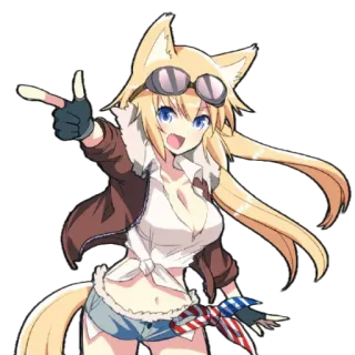 👈 anime, girl, pilot, aviator, fighter, pinup telegram sticker