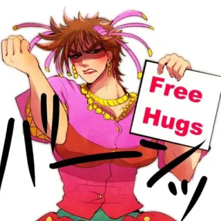 🤗 Free Hugs Abrazo, Gratis, Divertido, Anime, Personaje telegram sticker
