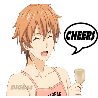🥂 CHEERS cin cin, anime, toast, bevanda telegram sticker