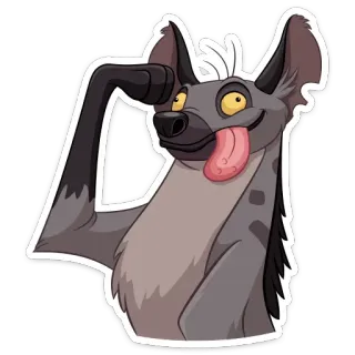 😝 Shenzi The Lion King Гиена, Мультфильм, Смешной, Злодей, Дисней telegram sticker