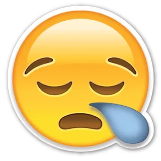 😪 Emoji, Triste, Piangere, Faccia, Espressione, Emozione telegram sticker