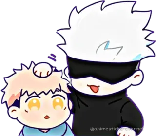 ☺️ Satoru Gojo Jujutsu Kaisen Anime, Chibi, Gojo, Satoru Gojo, Jujutsu Kaisen, Personnage telegram sticker