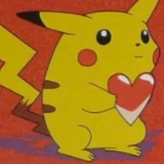 ⚡️ Pikachu Pokemon pokemon, pikachu, amore, cuore, carino, cartoni animati, anime telegram sticker