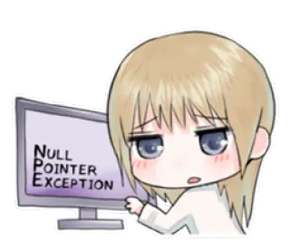 💻 Null Pointer Exception programmierung, fehler, computer, ausnahme, nullpointer, software, debugging telegram sticker