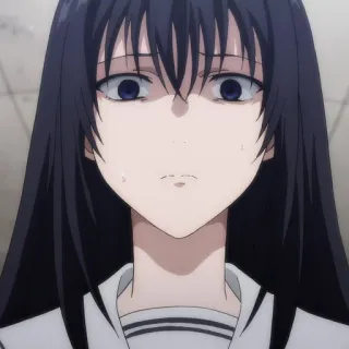 🙂 anime, meisje, bang, personage, portret whatsapp sticker