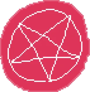 🔫 pentagram, occult, symbol, magic, witchcraft, pixel art, supernatural whatsapp sticker