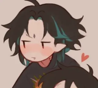 🌟 Xiao Genshin Impact xiao, genshin impact, anime, gra wideo, słodkie, kreskówka telegram sticker