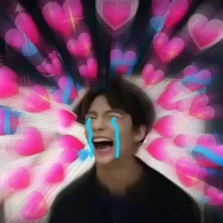 🐹 coeurs, personne, amour, pleurer, émotion, joyeux telegram sticker