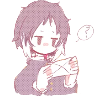 ✉️ Anime, Buchstabe, Frage, Kunst, Manga telegram sticker