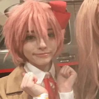 🥄 Sayori Doki Doki Literature Club! cosplay, anime, cute, girl, doki doki literature club whatsapp sticker