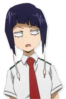 😒 Kyoka Jiro My Hero Academia anime, manga, my hero academia, kyoka jiro, earphone jack, hero, student telegram sticker