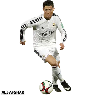⚽ Cristiano Ronaldo ALI'AFSHAR sepak bola, sepak bola, olahraga, atlet, Real Madrid telegram sticker