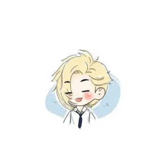 ☁️ 动漫, Q版, 卡通, 金发 telegram sticker