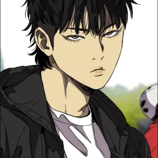 😒 Anime, Charakter, Windbreaker, Webtoon, Zeichnung, Kunst whatsapp sticker