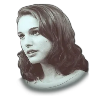 😏 Natalie Portman, actress, portrait, celebrity, woman telegram sticker