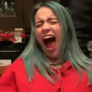 🕸 Billie Eilish 歌手, ミュージシャン, セレブ, ポップ, 叫び telegram sticker