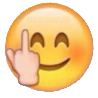 🖕 Эмодзи, Средний палец, Грубый, Оскорбительный whatsapp sticker