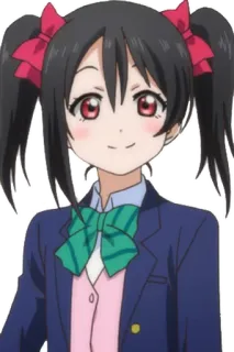 😊 Nico Yazawa Love Live! Anime, Ragazza, Uniforme scolastica, Carina, Idol, Nico Yazawa telegram sticker