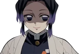 🦋 Shinobu Kocho Demon Slayer Аниме, Клинок, рассекающий демонов, Шинобу Кочо, Стикер, Улыбка whatsapp sticker