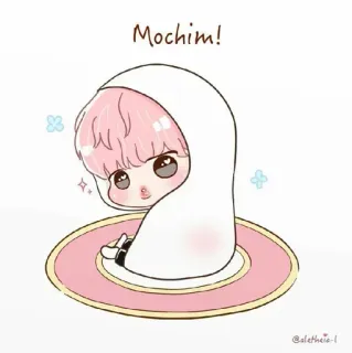 🍭 Mochim! süß, Mochi, Cartoon, Kawaii, Figur telegram sticker