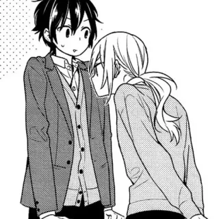 ♠️ Anime, Mangá, Casal, Romance, Uniforme escolar, Rubor telegram sticker