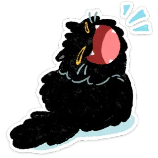 😫 khóc, đen, hoạt hình, đẫm nước mắt, đau khổ, buồn whatsapp sticker