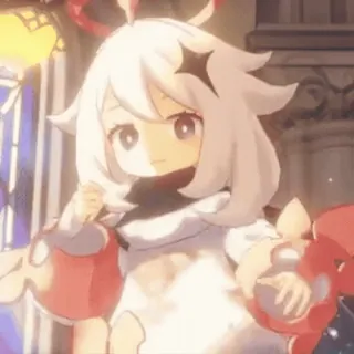 😌 Paimon Genshin Impact Paimon, Genshin Impact, Anime, Gra, Gra wideo, Słodki, Maskotka telegram sticker