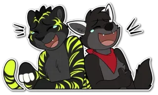 😂 Dibujos animados, Animales, Antropomórfico, Humor, Amistad, Lindo telegram sticker