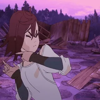🫵 anime, animowany, kreskówka, dziewczyna, gest telegram sticker