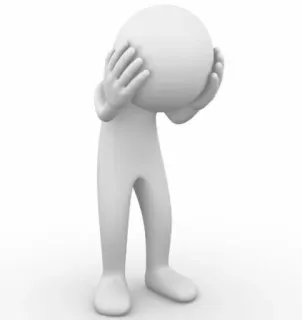 😫 figura, triste, disperazione, stress, mani, testa telegram sticker