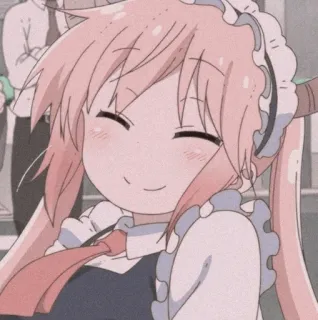 🐉 anime, cute, maid, kawaii, cartoon, happy telegram sticker
