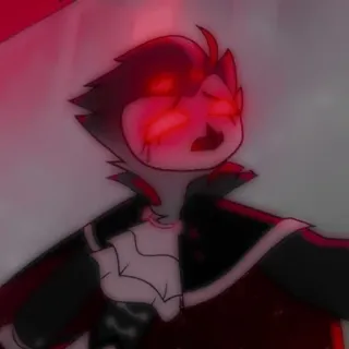 🦉 Stolas Helluva Boss burung hantu, marah, setan, kartun, anime telegram sticker