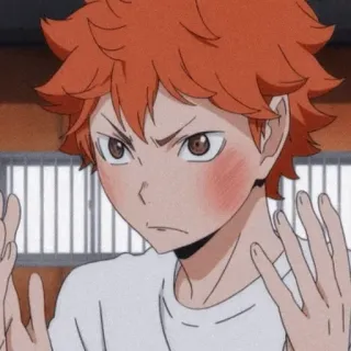 😳 Hinata Haikyuu!! Аниме, Парень, Хината, Волейбол!!, Персонаж, Манга, Спорт, Волейбол telegram sticker