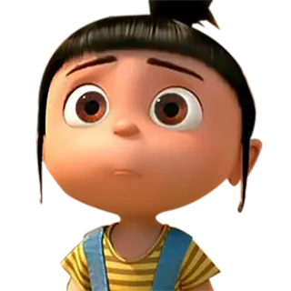 😕 Agnes Despicable Me cartoon, girl, cute, despicable me, animated telegram sticker