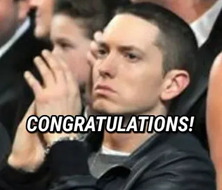 👏 CONGRATULATIONS! félicitations, fête, succès, mème telegram sticker