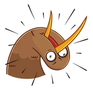 😱 Киви, Птица, Животное, Мультфильм, Наклейка, Смешной, Иллюстрация telegram sticker