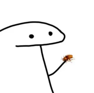 🪵 monigote, dibujo, simple, bicho, insecto whatsapp sticker
